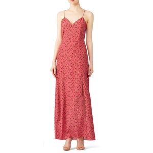 Slate & Willow Rose Vine Pink Floral Maxi Dress Women’s Size 10
